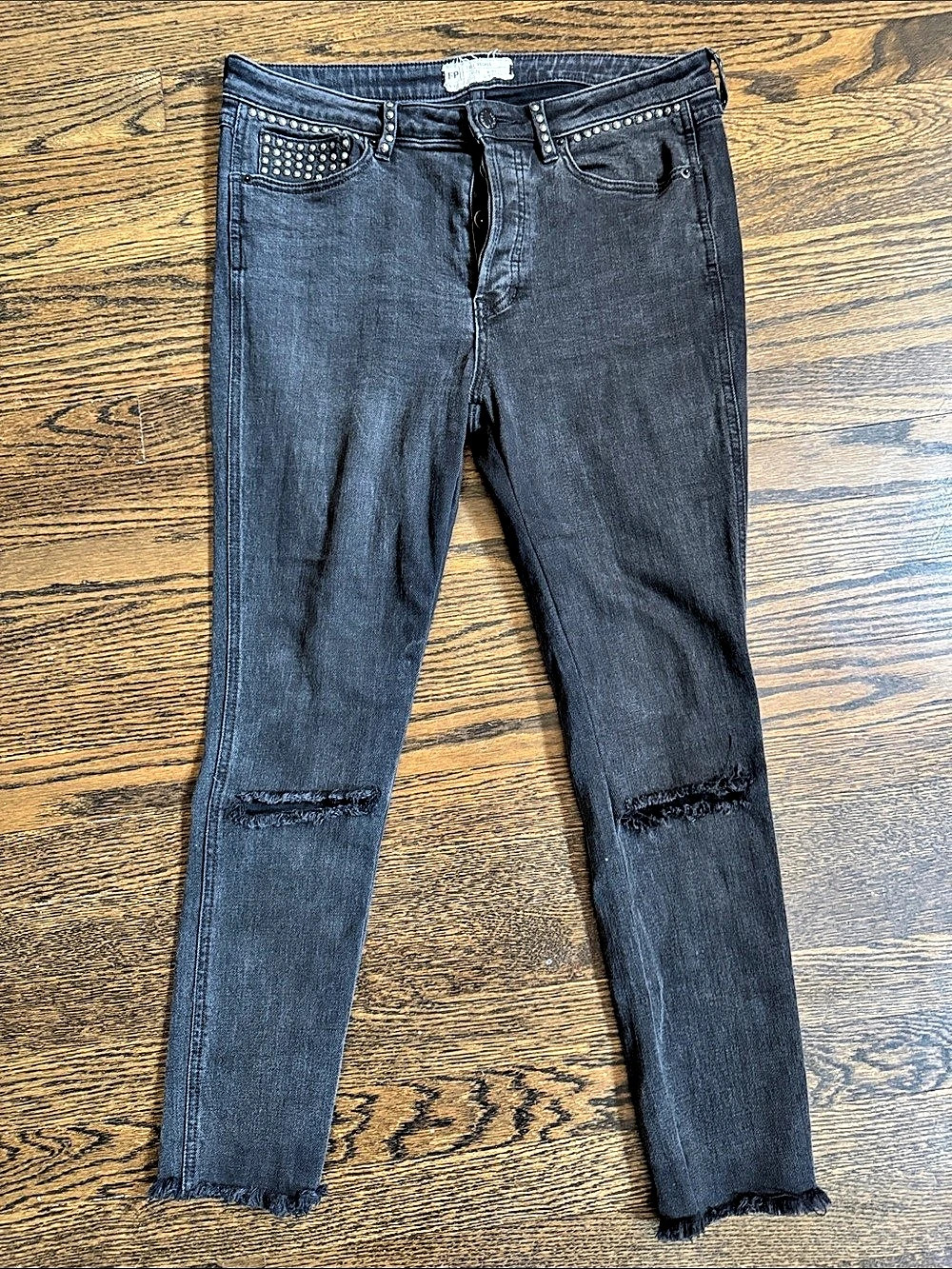 Free People Skinny Jeans Black Waist 31